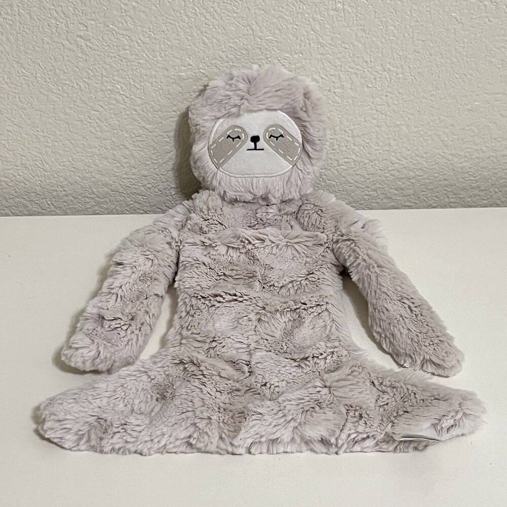 Slumberkins Sloth Snuggler Security Blanket Lovey Lovie Flat Plush Beige